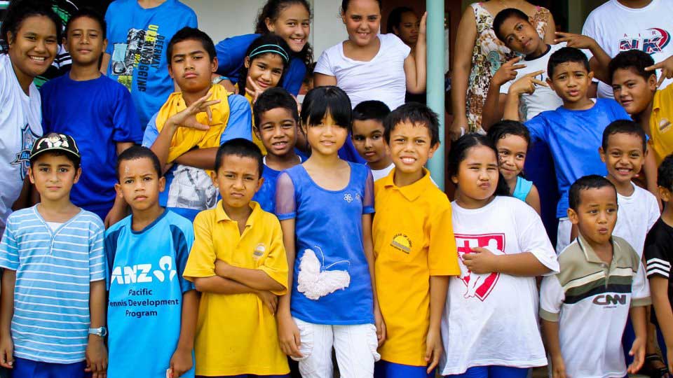 Children's class, Ocean of Light International School, Tonga 2013