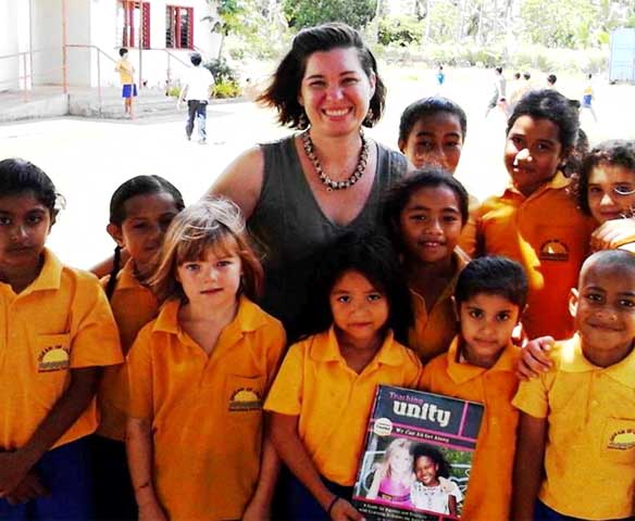 With Nadia Fifita, Director, Ocean of Light International School, Tonga